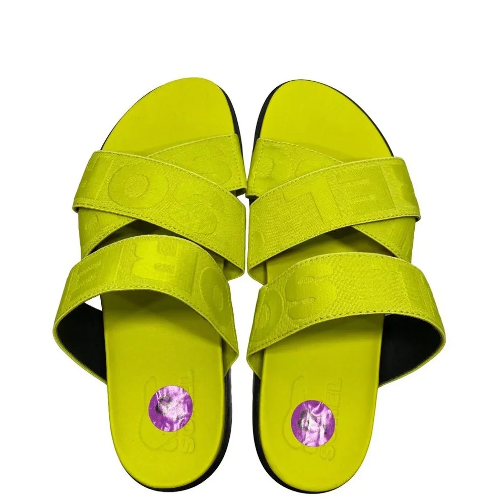 Sorel Lime Green ROAMING Branded FlatForm / Platform Sandals 8.5 - Picture 10 of 12